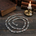 Chrome Hearts Tang pattern inlaid rectangular zircon necklace