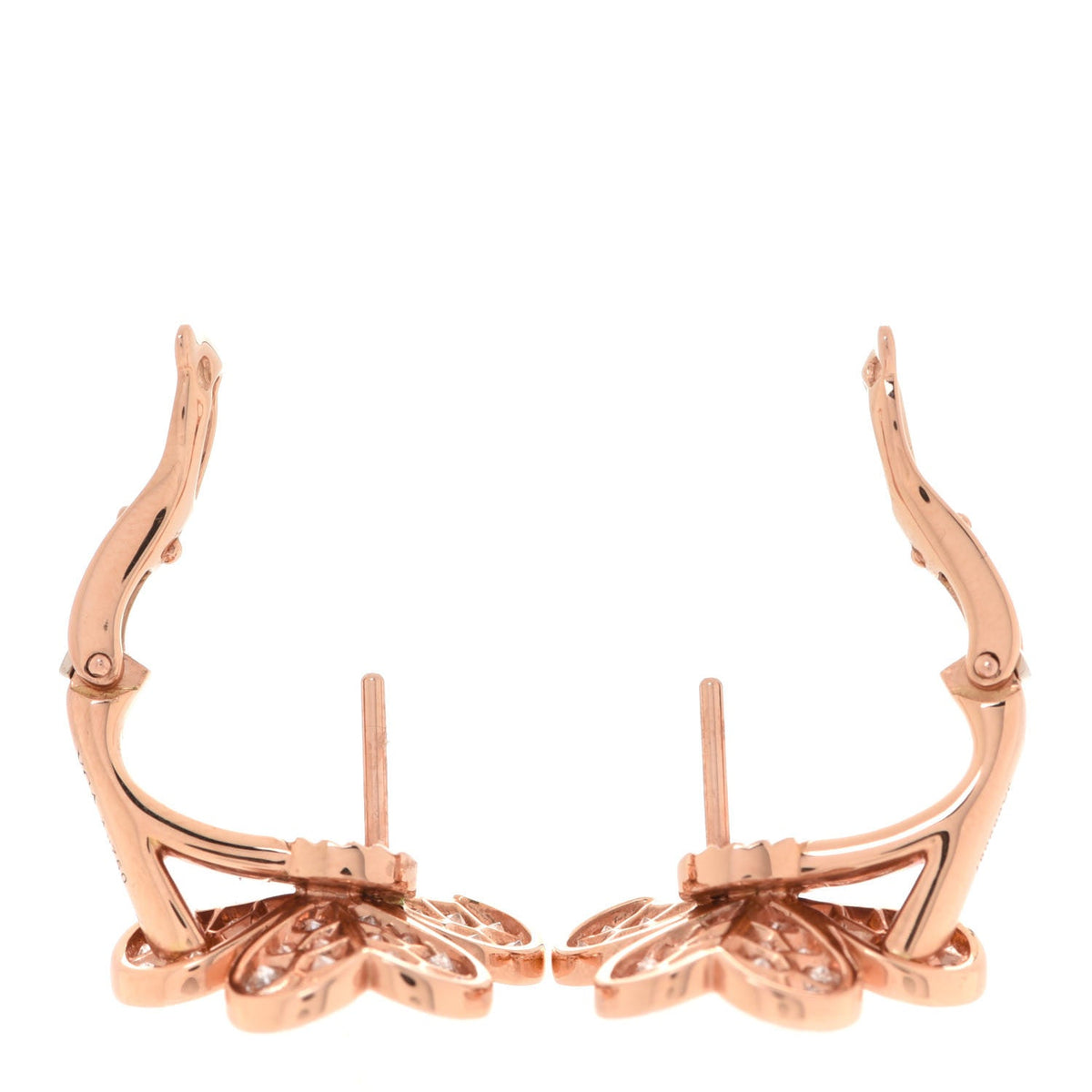 Van Cleef & Arpels Frivole Pink Flower Earrings